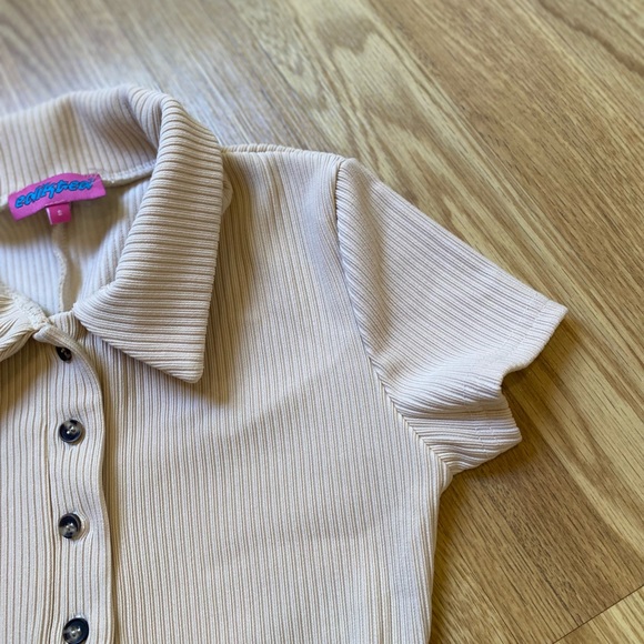 EDIKTED x UO cream beige romper/ onsie Small, XS - Picture 9 of 14